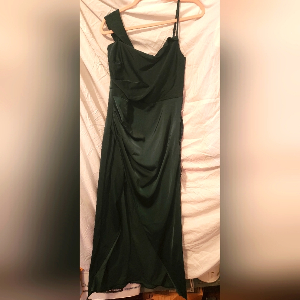 Emerald green cocktail/wedding dress